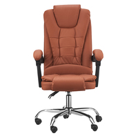 Fauteuil de bureau exécutif en cuir kaki avec massage, ergonomique, pivotant, vibrant, pour conférence et ordinateur – Vente en gros