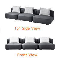 Italienisches Design Luxus Leder Schnitts ofa Komfortable Easy Clean Wasserdichte Modulare Sofa garnitur für Home Apartment Hotel Villa