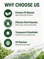 Nieuwe HDPE verdikte anti-verouderings- en anti-insectennet voor kassen, groenten, fruitbomen, landbouw, anti-muggengaas, gebreid ZD