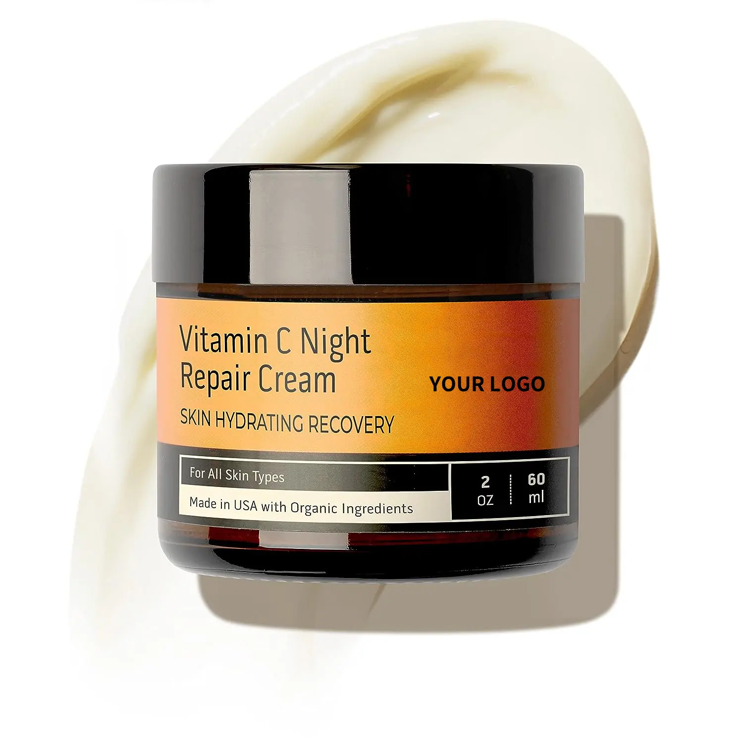 Private Label Lightweight Vitamin C Night Cream Natural Anti Aging Face Moisturizer for Acne Scar Removal