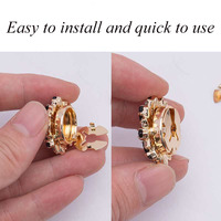 Cubrebotones de cristal para mujer, botón a presión, joyería, ropa, botones, gemelos, camisa