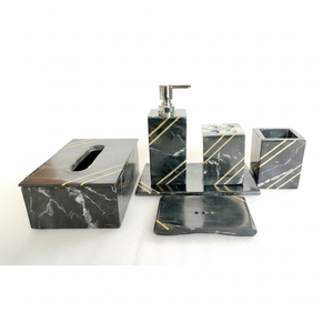 Elegante juego de baño de resina ecológico Patrón de modelo de Ángel impermeable - Product Image 1