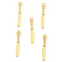 100 pièces/sac Mini vaisselle pendentif cuillère fourchette à manger couteau breloques bijoux à bricoler soi-même résultats pendentifs pour collier fabrication de bijoux J503