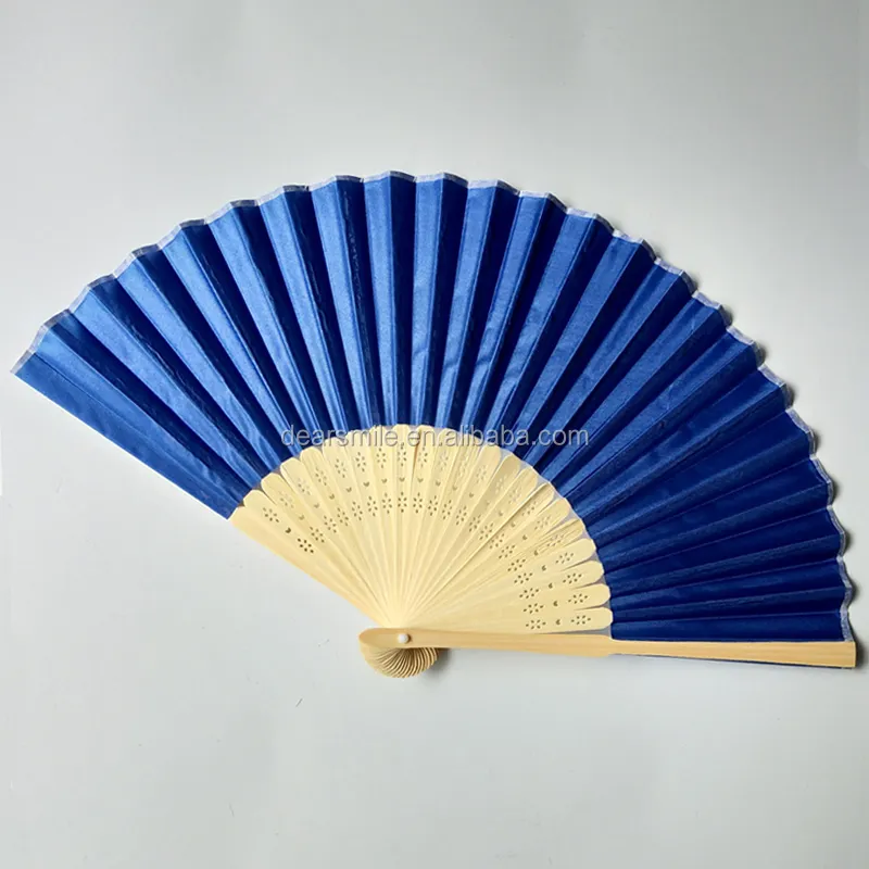 Decorative wooden colorful promotional hand fans with logo