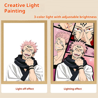 Boîte lumineuse pour vitrine, cadre d'affichage LED rétroéclairé, art mural personnalisé, enseigne anime en acrylique