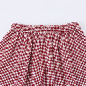 <span class=keywords><strong>Pantalon</strong></span> lanternes décontracté en coton à taille élastique et ceinture à nouer, motif écossais, pour <span class=keywords><strong>femme</strong></span>, collection 2026, fabrication OEM Chine - Product Image 4