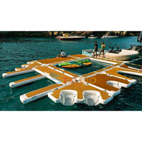 Drop Stitch PVC île flottante gonflable table flottante canapé quai plate-forme eau salon radeau gonflable Aqua Fun Banas bateau