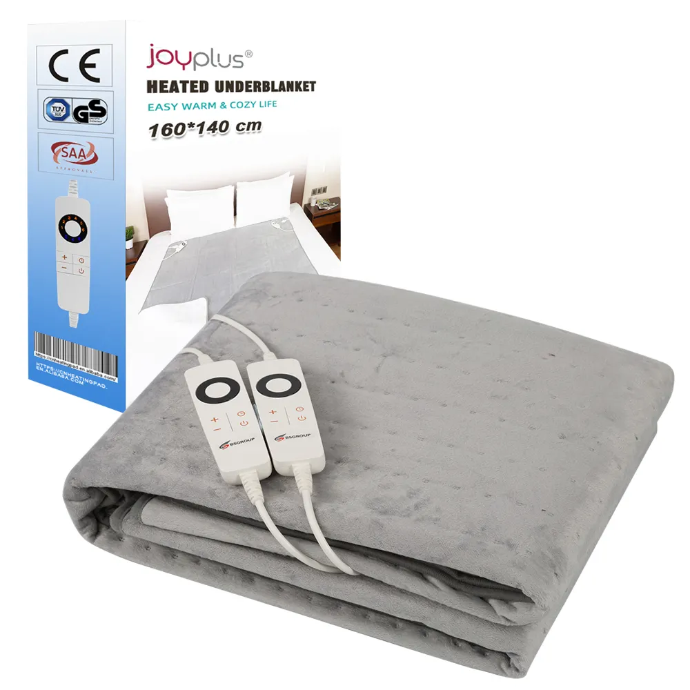 Pemanas listrik kualitas tinggi OEM desain dapat dicuci di bawah selimut mati otomatis