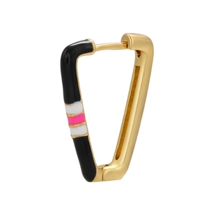 Orecchini Creativi <span class=keywords><strong>a</strong></span> Forma di Macaron Ovali <span class=keywords><strong>a</strong></span> U, Freschi e Dolci, Cerchi Colorati Arcobaleno - Product Image 2