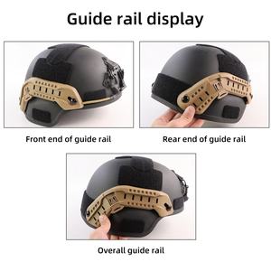 Casco Ligero ACH ARC de Nailon Color Caqui con Rieles Laterales para Deportes de Equitación Infantiles, Materiales ABS y EPP, Kit de Rieles Tácticos de Seguridad Mich - Product Image 5