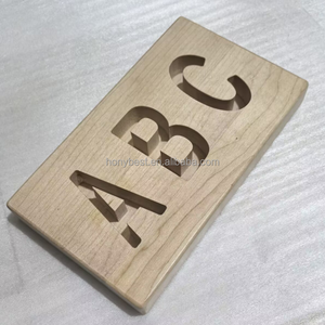 Planche en érable épaisse gravée et découpée, jouet éducatif préscolaire, blocs de lettres en bois pour filles et garçons de 3, <span class=keywords><strong>4</strong></span> et 5 ans - Product Image 5