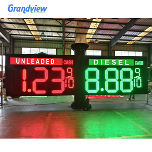 Tanda harga bahan bakar <span class=keywords><strong>LED</strong></span> dua sisi tahan air dengan tampilan 7 segmen untuk stasiun Gas OEM SDK aluminium Aloi umur 50000 jam - Product Image 6