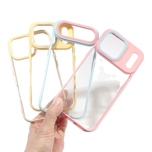 เคสกาวครีมแบบมีร่องสำหรับ <span class=keywords><strong>iPhone</strong></span> 15 14 13 <span class=keywords><strong>PRO</strong></span> <span class=keywords><strong>MAX</strong></span> <span class=keywords><strong>12</strong></span> 11อะคริลิคใสด้านหลังแข็งออกแบบโลโก้ได้โดยตรงจากโรงงาน - Product Image 1