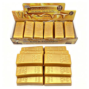 ของเล่นบีบ PU Slow Rebound Gold Brick Squishy น่ารัก บรรเทาความเครียด และของชำร่วยงานปาร์ตี้ - Product Image 4