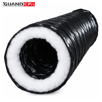 Conduit flexible isolé en PVC ondulé pour la ventilation, tuyau de ventilation HVAC, conduit anti-condensation pour bâtiments