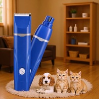 Ensemble de tondeuse et de lime à griffes électrique rechargeable personnalisé, silencieux, étanche, pour le toilettage complet des chats et des chiens