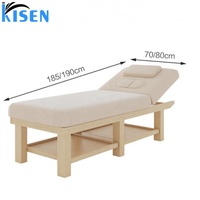 Ucuz Fiyatlı Modern Ayarlanabilir Kirpik Yatağı, Güzellik Spa Salonu, Otel ve Spor Salonu Kullanımı için Ahşap Çerçeveli