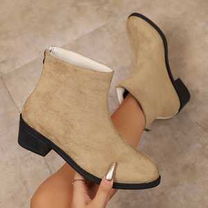 Autunno inverno stivaletti leopardati da <span class=keywords><strong>donna</strong></span> inglesi classici <span class=keywords><strong>Chelsea</strong></span> <span class=keywords><strong>stivali</strong></span> da lavoro a punta scarpe eleganti con tacco basso - Product Image 5