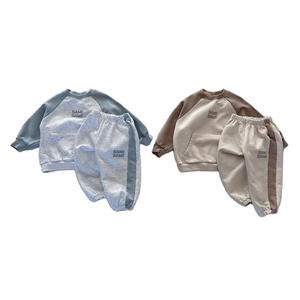 2023 trajes de invierno de lana para niños, Sudadera con capucha de algodón sólido + Pantalones, traje infantil para niños pequeños, <span class=keywords><strong>ropa</strong></span> de abrigo informal para niños y <span class=keywords><strong>niñas</strong></span> - Product Image 1