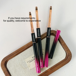 Hot-selling Factory Wholesale Custom logo Double-headed Nail Wire Pull Pen High-quality Nail <b>Brush</b> with Slice - Product Image 3