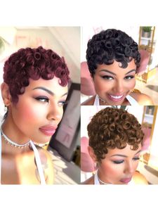 <span class=keywords><strong>Parrucca</strong></span> <span class=keywords><strong>Corta</strong></span> Pixie Cut in Capelli Umani Vergini Brasiliani da $17, 13x4 Full Frontal Lace, a Strati, per <span class=keywords><strong>Donna</strong></span>, Fornitura all'Ingrosso Diretta dalla Fabbrica - Product Image 2