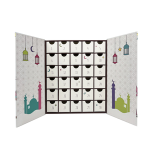 Décorations islamiques Calendrier du Ramadan 2024 Tiroirs Boîte cadeau Eid Mubarak Boîtes de calendrier de l'Avent vides pour enfants Compte à rebours de 30 jours - Product Image 2