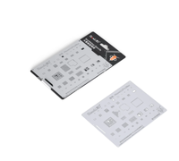 QIANLI Pochoir de Rebillage en Acier pour iPhone 11 12 13 Pro XS MAX XR X 8P 8 7P 7 6S 6plus, Réseau de Soudure pour Implantation d'Étain de Puce CPU IC