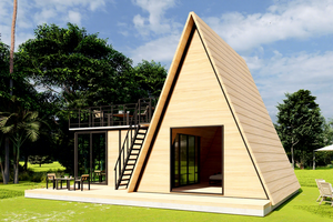 DYCE Casa in Legno Prefabbricata di Lusso Personalizzata per Hotel e B&B all'Aperto, Struttura in Acciaio Tipo Container, Design Moderno Triangolare A-type, Smontabile, 3D - Product Image 3