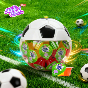 फुटबॉल कैंडी जार खिलौना फल बहु-रंगीन जेली पुडिंग कैंडी - Product Image 2