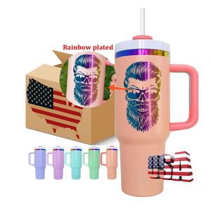 Vaso Térmico Macaron Color H2.0 de 40 oz con Asa y Pajita, Diseño Grabado con Láser e Impresión 3D, para Viajes - Product Image 4