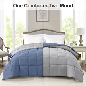Hot-bán mềm polyester Vua Kích thước <span class=keywords><strong>Comforter</strong></span> xuống thay thế chần nhẹ bộ đồ giường màu xanh/<span class=keywords><strong>grey</strong></span> tất cả các mùa cho khách sạn nhà - Product Image 3