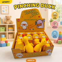 Jouet anti-stress en forme de canard à pincer, canard jaune extensible, jouet à presser non toxique pour enfants et adultes
