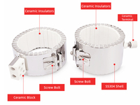 Chauffe-bande céramique isolante pour extrudeuse 220V 380V, pour machine de moulage par injection