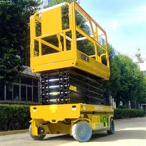 Plataforma de andamio de elevación hidráulica de 4m, precio de fábrica Ce, elevador de tijera móvil eléctrico autopropulsado para <span class=keywords><strong>alquiler</strong></span>, envío gratis - Product Image 1