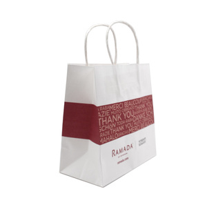 Custom White Brown Heavy Duty Hard Kraft Luxury Paper Shopping Bags for Bread <b>Bottle</b> Wine and Cookie - Product Image 6
