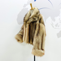 Veste courte en fourrure de renard véritable marron foncé de luxe - Vêtement d'extérieur minimaliste en fourrure véritable pour femmes en hiver