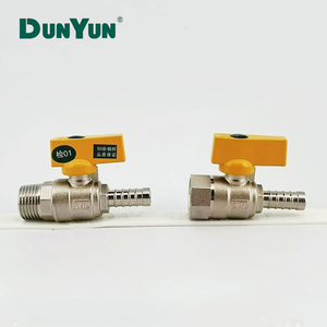 Válvula de Bola de Latón con Manija de Mariposa Personalizada por el Fabricante DunYun, Niple Interno para Sistema de Agua, Control Manual OEM - Product Image 3