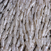 Perles d'eau douce naturelles Biwa baroques de qualité AAA, 6-7 mm, haute brillance, sans noyau, perles verticales percées, perles en vrac pour la fabrication de bijoux