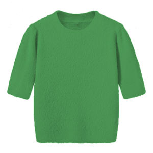 Jersey de manga corta con cuello redondo informal suelto de moda personalizado para suéter de punto de lana de verano para mujer - Product Image 4