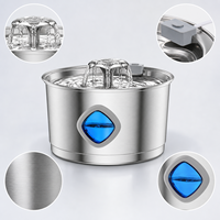 Fontaine à eau silencieuse pour chats et chiens en acier inoxydable 28L, alimentée par USB, pour usage extérieur, robuste, avec options Chine/États-Unis Adaptateur