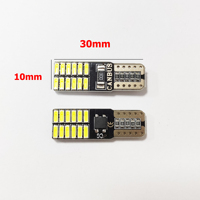 Bombillas LED T10 W5W 24 SMD 4014 194 para Automóviles, Iluminación para Autos, 12V 24V, Lámpara LED para Auto, Canbus, Sin Error, Sin Polaridad, Rojo, Ámbar, Azul