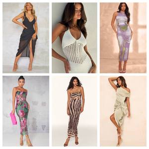 Vestidos de algodón nuevos para mujer con aberturas, de alta calidad, al por mayor, en pacas mixtas, vestido tipo slip con escote pronunciado - Product Image 2