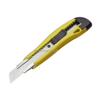 Couteau utilitaire rétractable sécurisé pour étudiants, lame cassable de 18 mm, coupe-plastique DIY pour le bureau et l'école, modèle RX0057