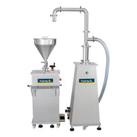 Machine de remplissage de liquide et de pâte semi-automatique à entraînement pneumatique spécialisé avec composants de moteur central