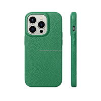 Housse de téléphone en cuir de galets recyclés avec magnétique pour iphone 13 14 15 pro