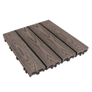 12 "X 12" Carreaux de terrasse en bois Wpc à emboîtement bricolage Carreaux de terrasse en bois composite en <span class=keywords><strong>plastique</strong></span> - Product Image 4