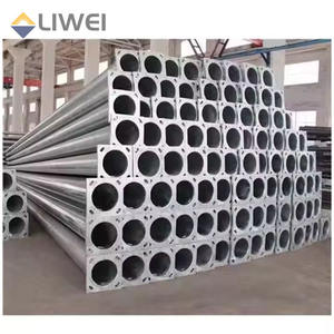 Palo per Illuminazione Stradale in Acciaio Zincato a Doppio Braccio, 20ft 25ft 30ft 5m 6m 7m 8m 9m 12m, Conico Ottagonale - Product Image 1