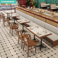 Banquettes de restaurant rétro personnalisées, mobilier de restaurant commercial, sièges en bois pour banquettes