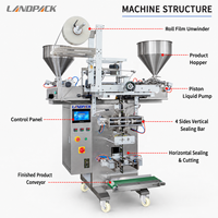 Machine d'emballage VFFS pour miel, huile de tournesol, sauce tomate, crème colorante pour cheveux