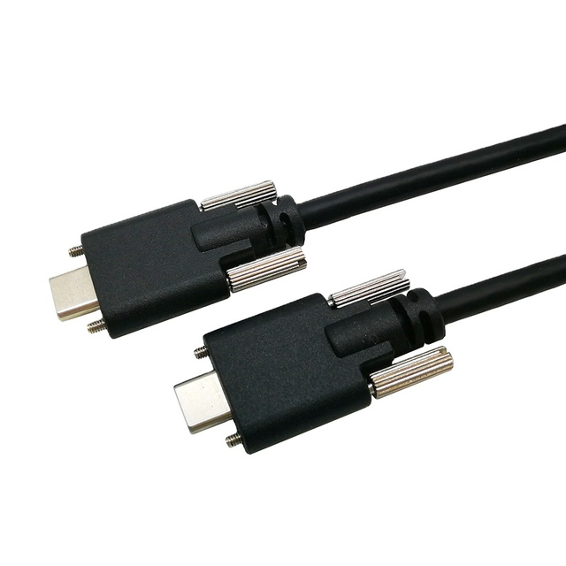 Industrial Camera Machine Vision Cable USB 3.2 Type C to Type C Cable with Double Screw Lock
